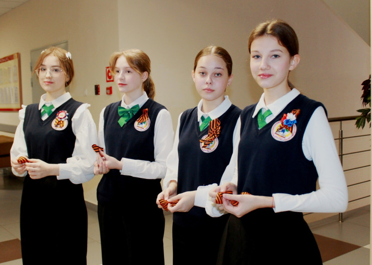 Лицеисты приняли участие во Всероссийской акции «Георгиевская ленточка».